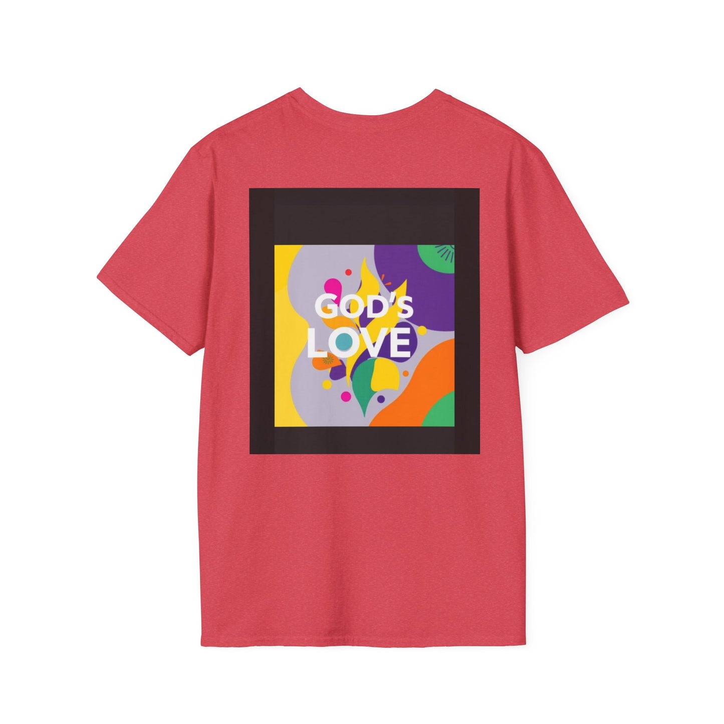 Unisex Softstyle T-Shirt with God's Love Design, Faith Shirt, Inspirational Tee, Christian Apparel, Gift for Believers, Everyday Wear