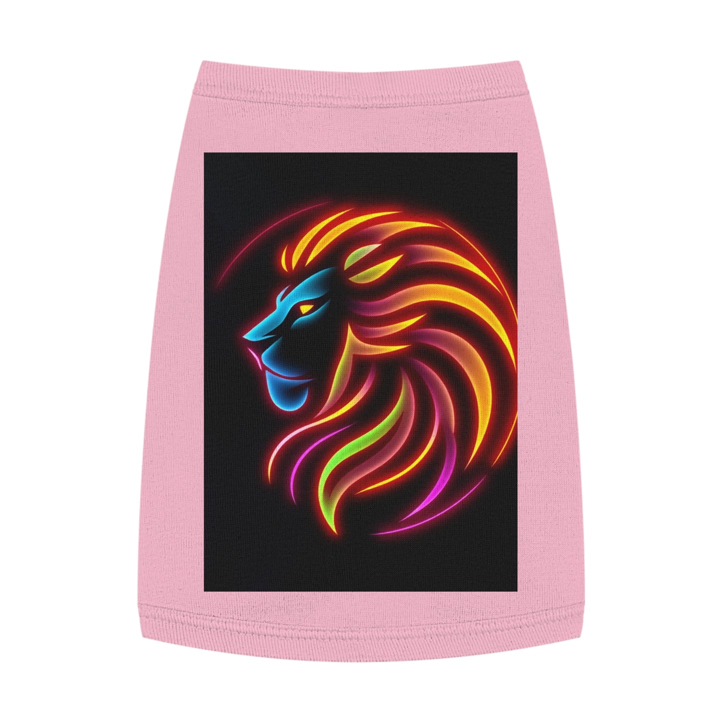 Radiant Lion Design Pet Tank Top, Colorful Dog Apparel, Summer Pet Wear, Cute Pet Gift, Stylish Animal Tank Top