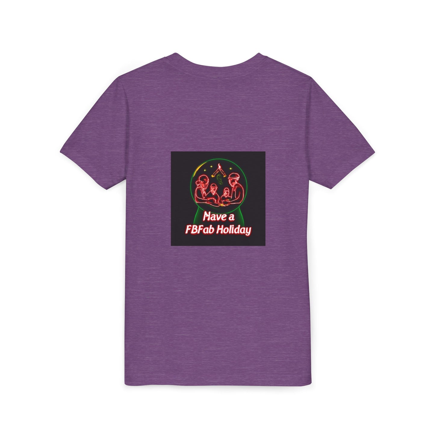 Youth Christmas Short Sleeve Tee, Holiday Tee, Xmas Gift for Kids, Fun Tee for Celebrations, Winter Festive Shirt