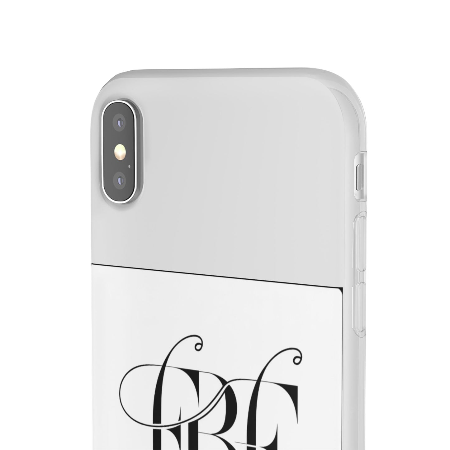 Chic Flexi Phone Case with Fashion Label Design
