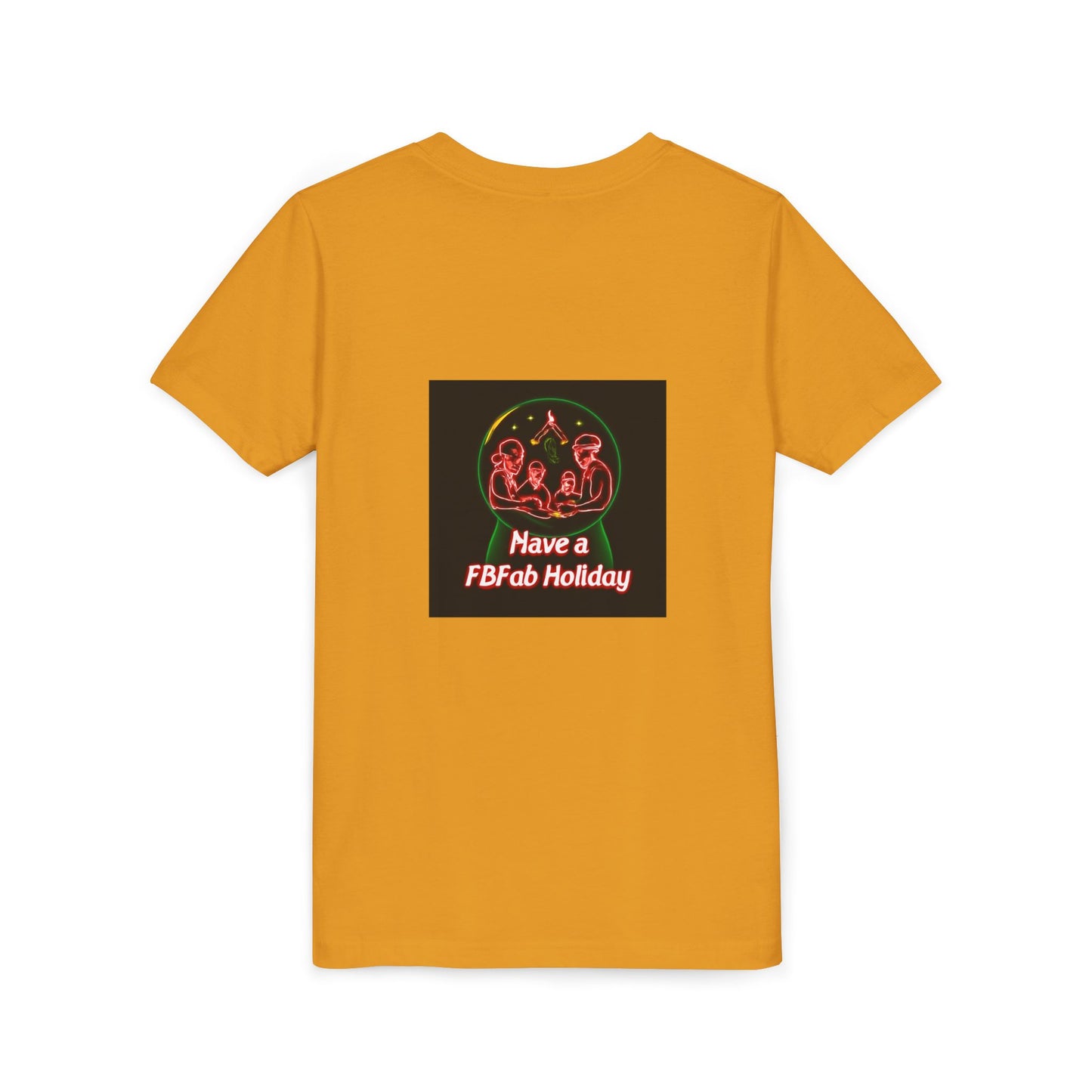 Youth Christmas Short Sleeve Tee, Holiday Tee, Xmas Gift for Kids, Fun Tee for Celebrations, Winter Festive Shirt