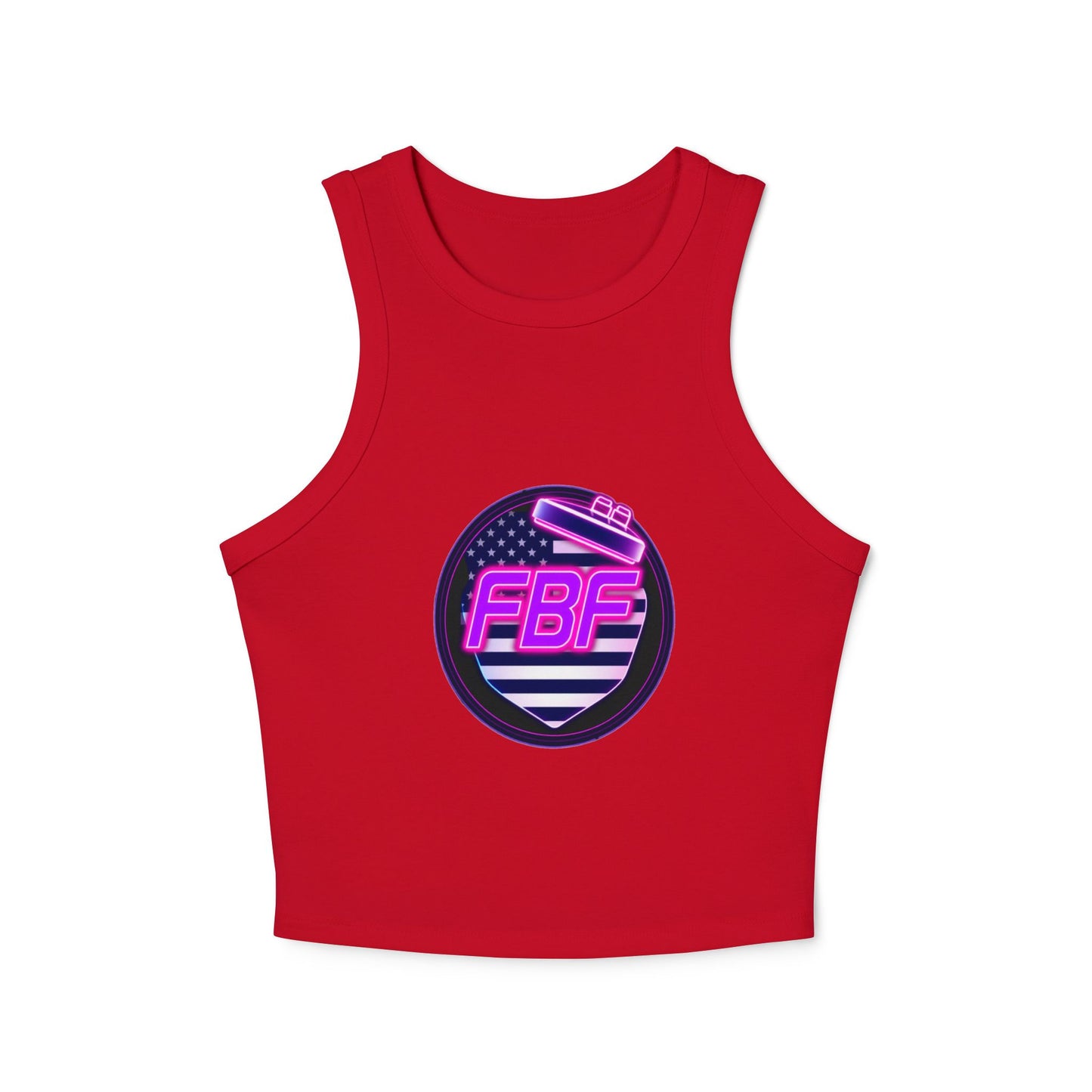 FBF Women's Micro Rib Racer Tank Top, Summer Top, Athletic Wear, Casual Outfit, Gift for Her, Workout Apparel