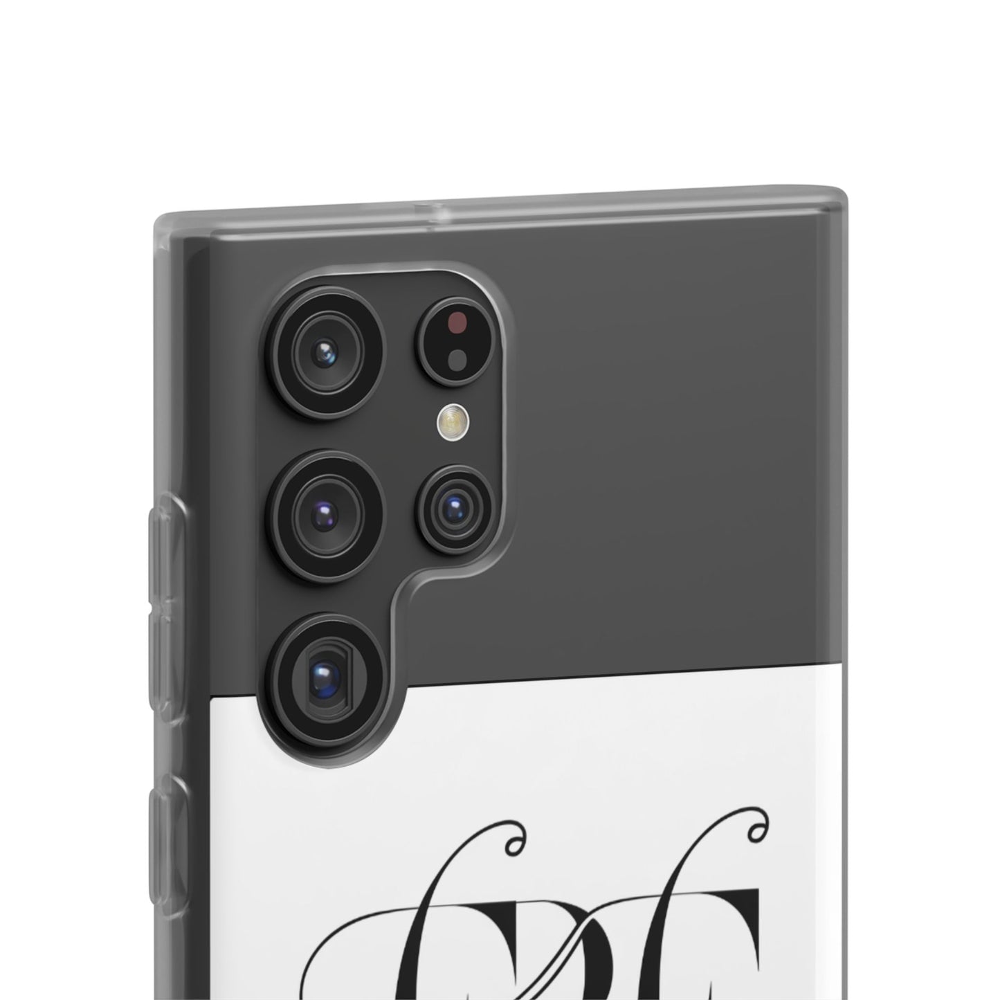 Chic Flexi Phone Case with Fashion Label Design
