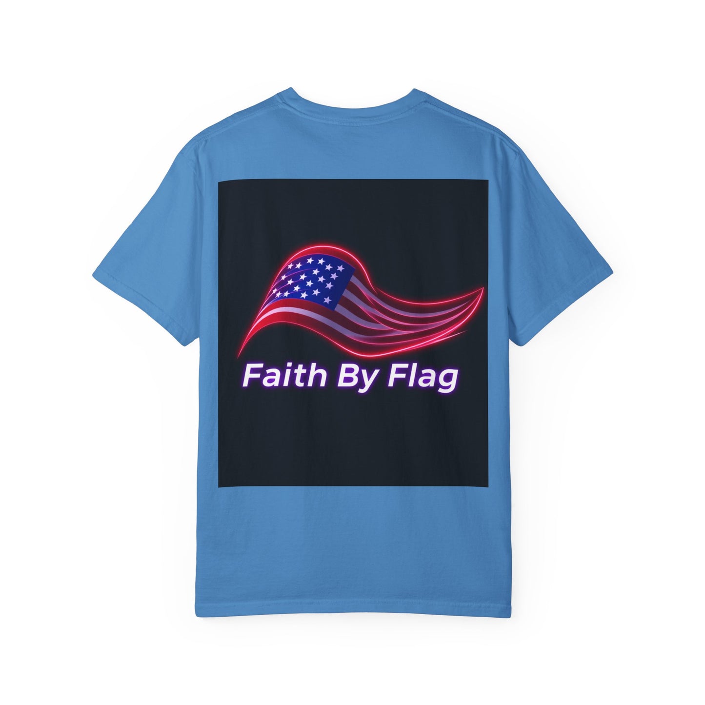 Patriotic T-Shirt with Eagle Graphic | Faith By Flag Tee, Unisex Apparel, Independence Day Shirt, Casual Wear, Gift for Veterans