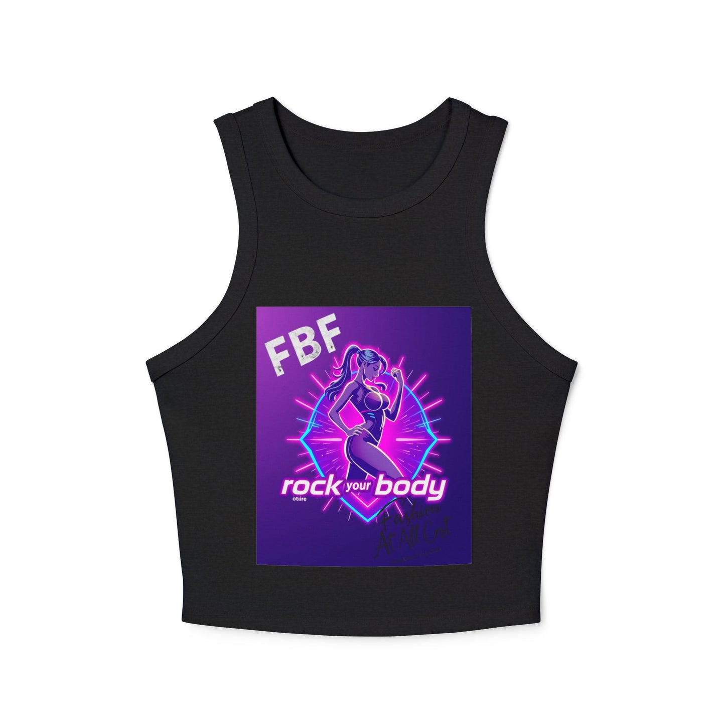 Rock Your Body Women's Racer Tank Top, Fitness Top, Workout Wear, Summer Top, Trendy Tank