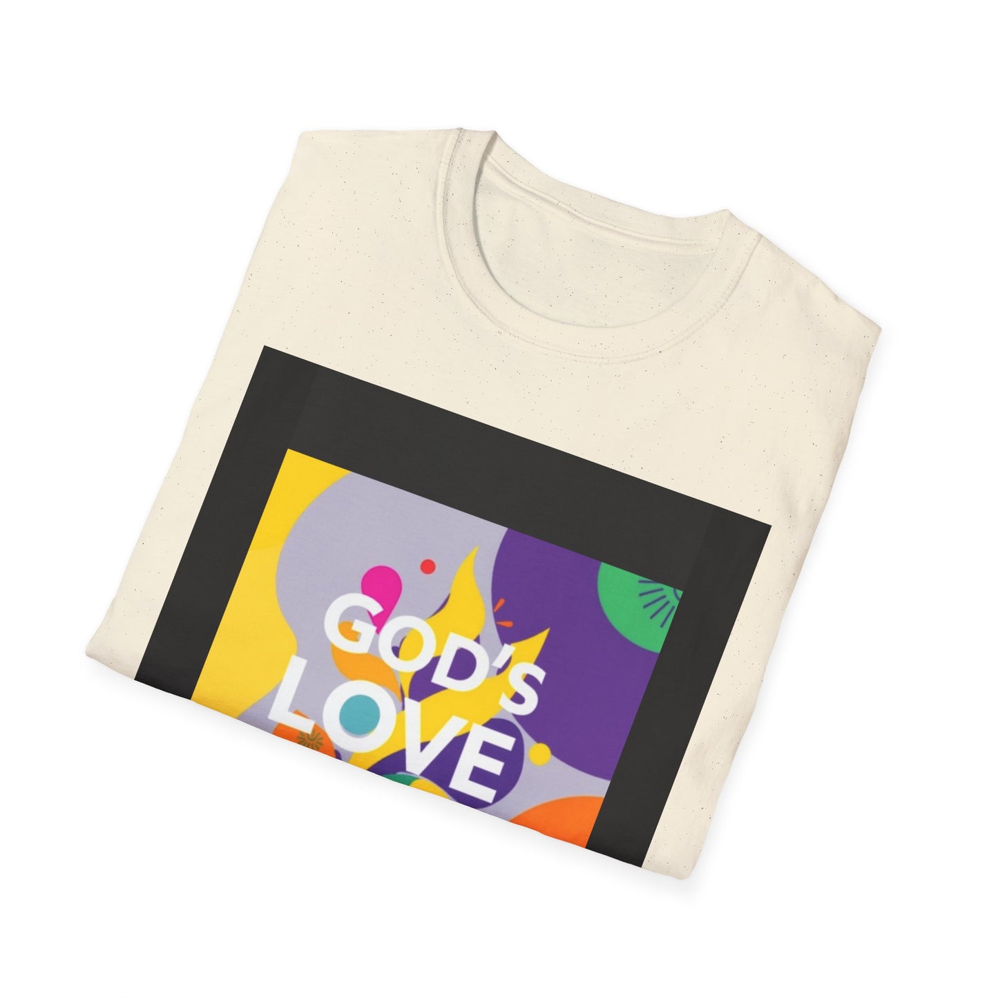Unisex Softstyle T-Shirt with God's Love Design, Faith Shirt, Inspirational Tee, Christian Apparel, Gift for Believers, Everyday Wear
