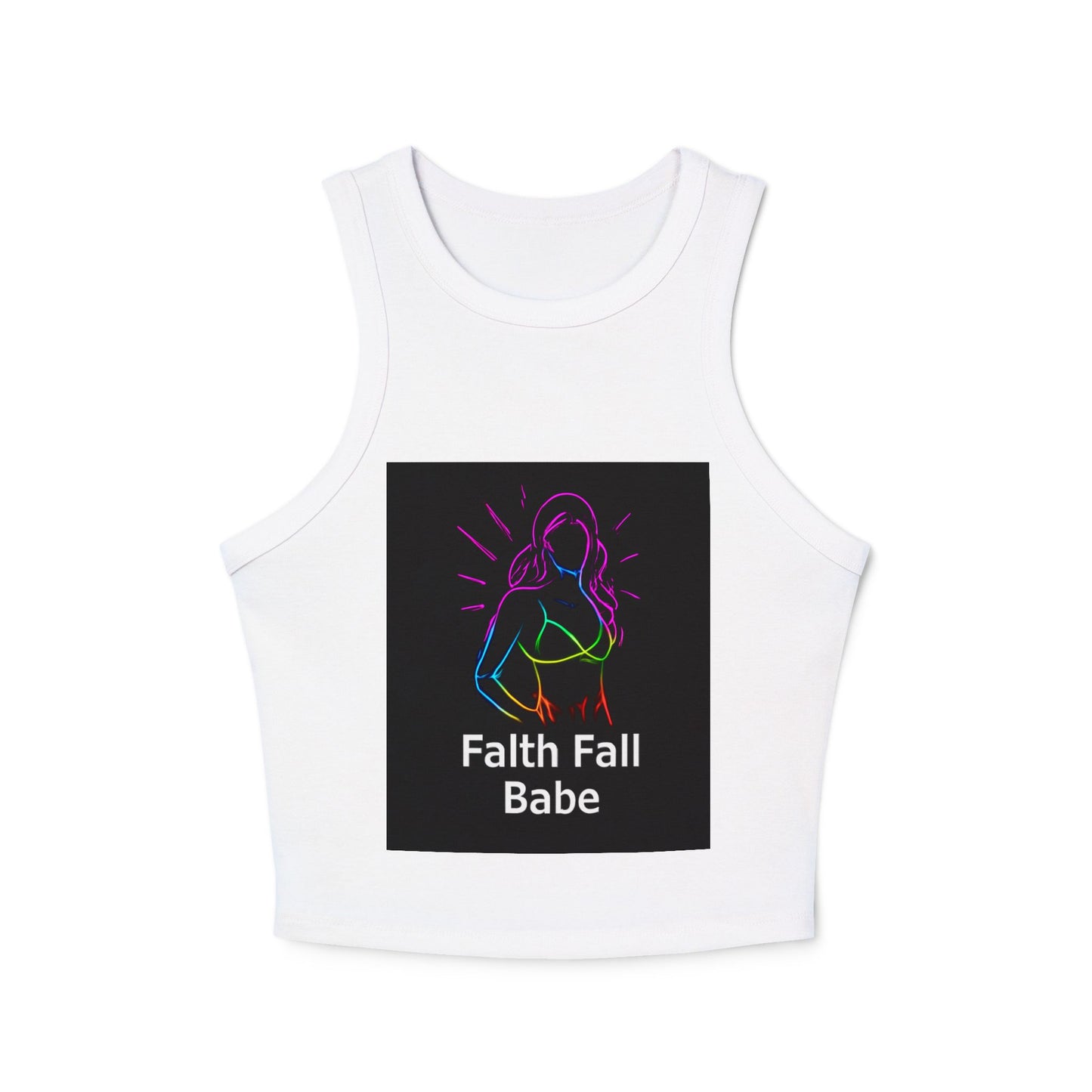 Feminine Faith Graphic Tank, Women's Racerback Top, Summer Tank Top, Cute Workout Attire, Faith & Fitness Apparel
