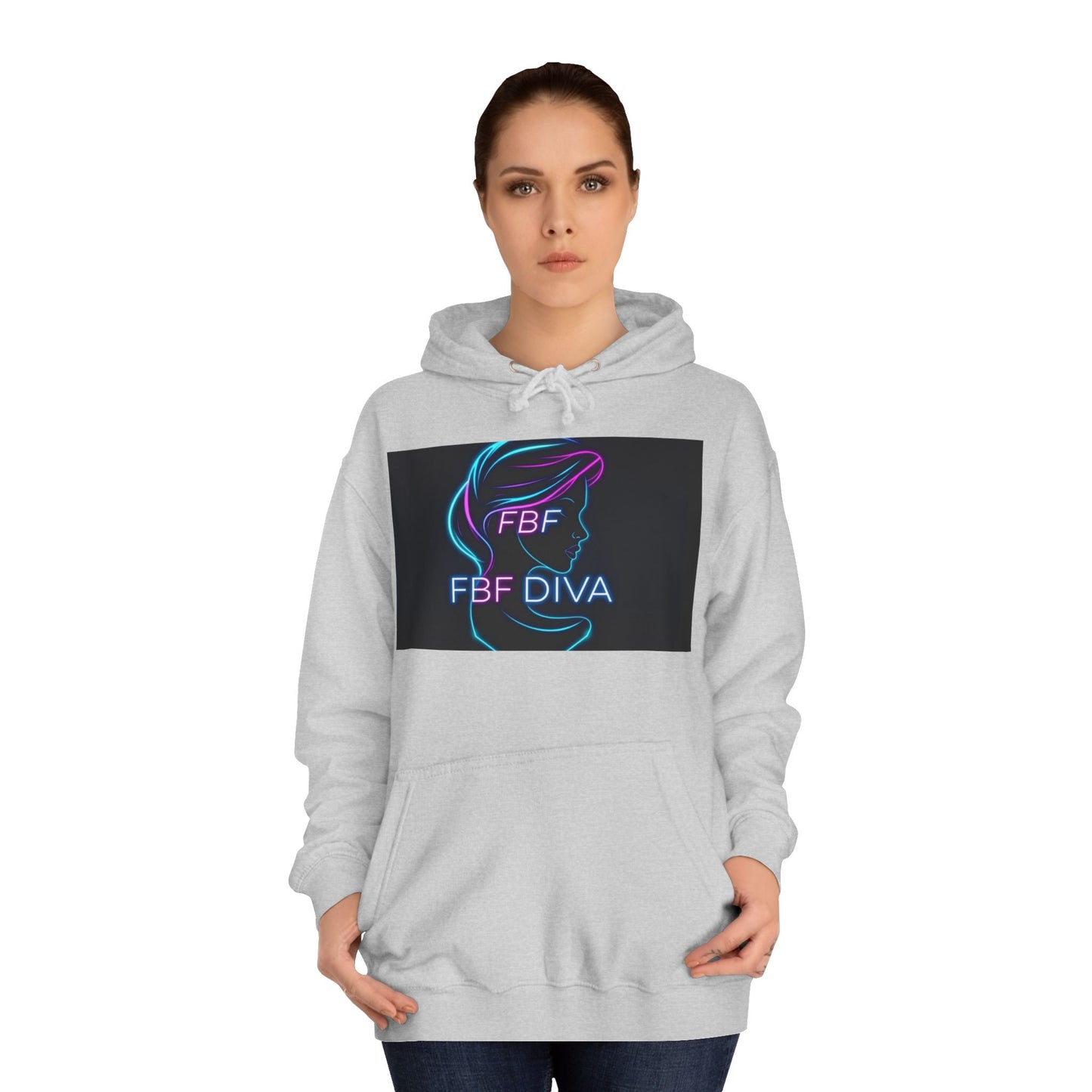 Neon FBF College Hoodie, Unisex Streetwear, Stylish Campus Apparel, Cozy Gift for Students, Trendy College Wear, FBF Diva Hoodie
