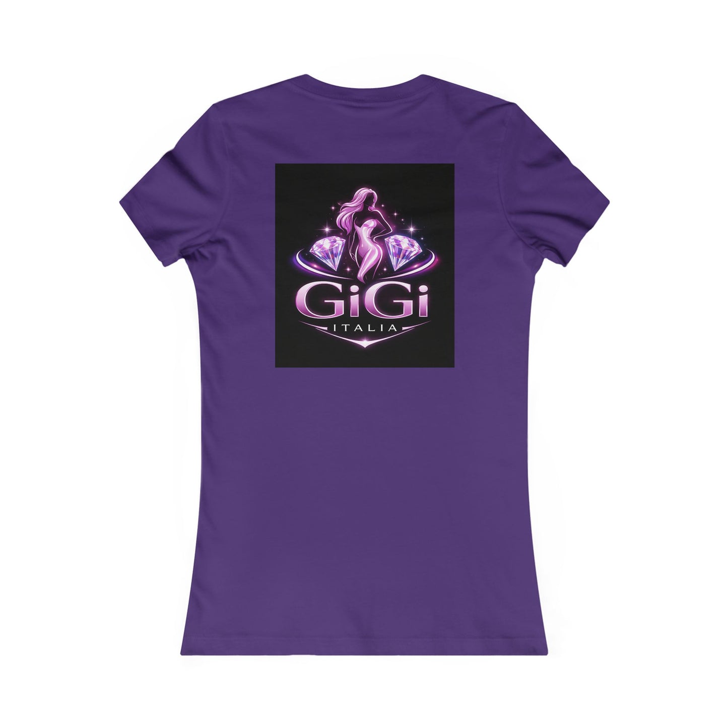 Women's Tee — 'GiGi Italia' Neon Silhouette Graphic Shirt