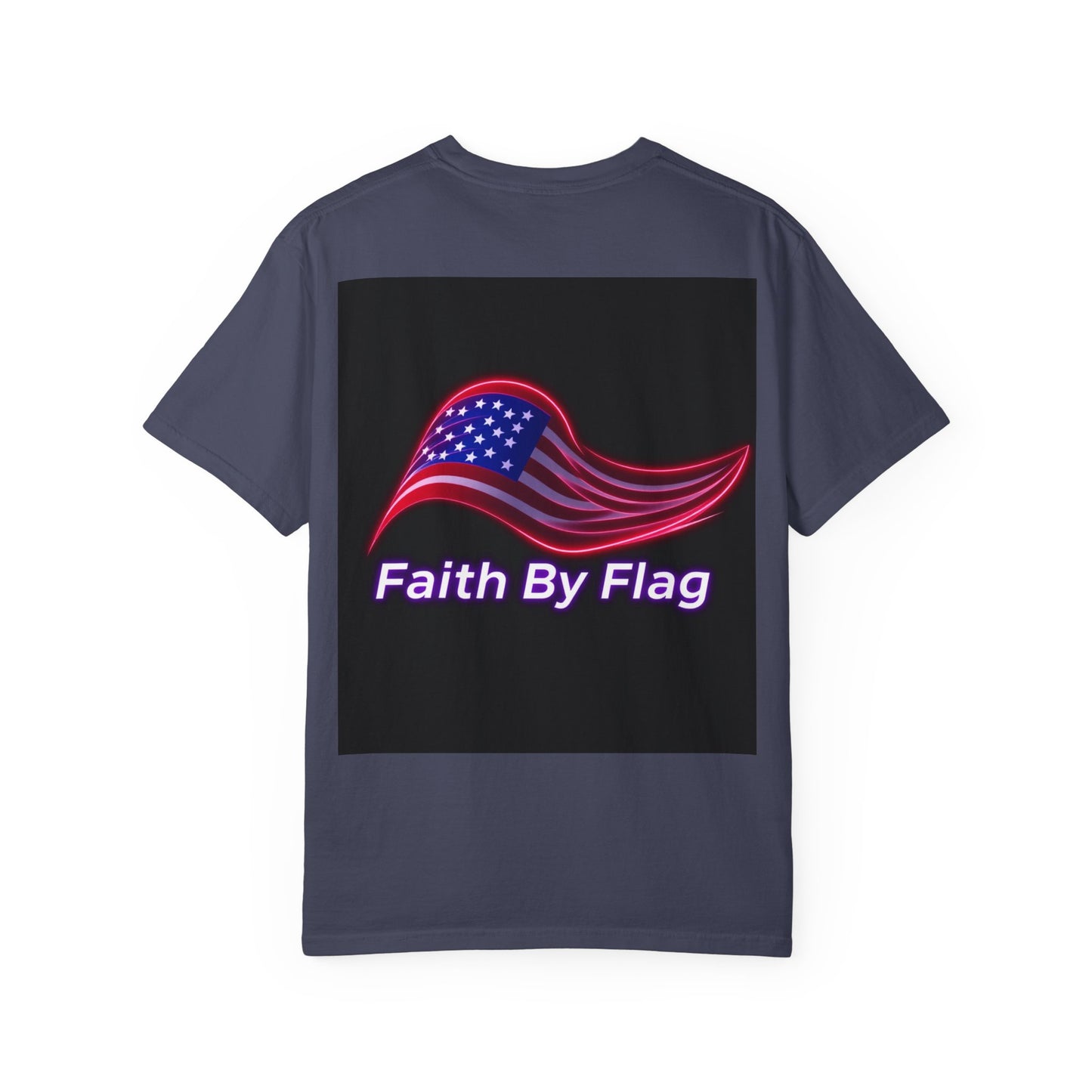 Patriotic T-Shirt with Eagle Graphic | Faith By Flag Tee, Unisex Apparel, Independence Day Shirt, Casual Wear, Gift for Veterans