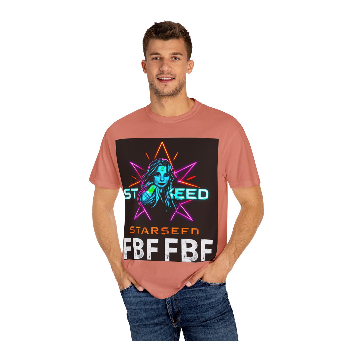 Neon Graphic T-Shirt - Starseed FBF Tee, Unisex Fashion, Cool Gift, Festival Wear, Retro Style, Casual Streetwear
