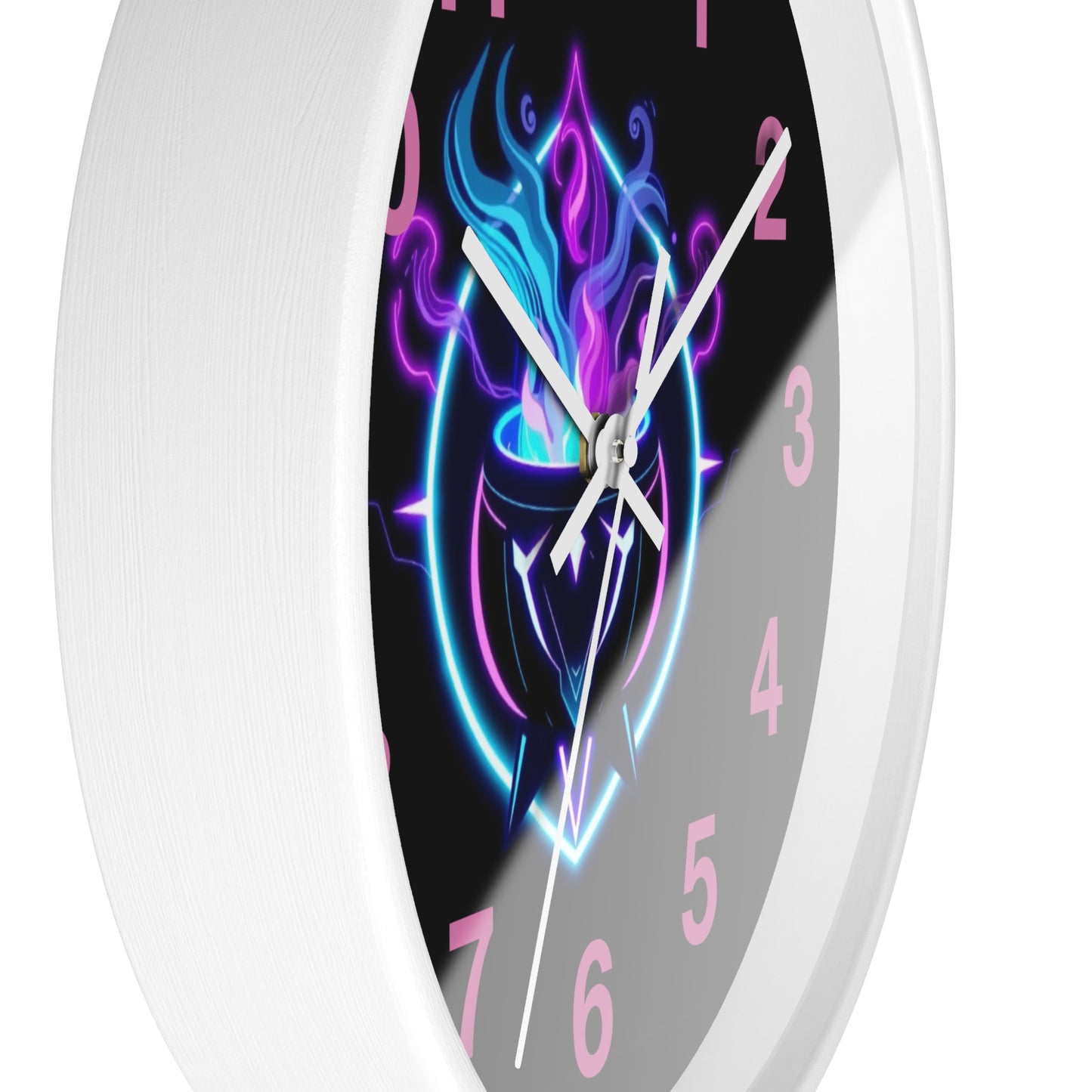 Mystical Flames Wall Clock - Unique Decorative Clock, Home Decor, Gift for Gamers, Fantasy Lovers, Modern Aesthetic