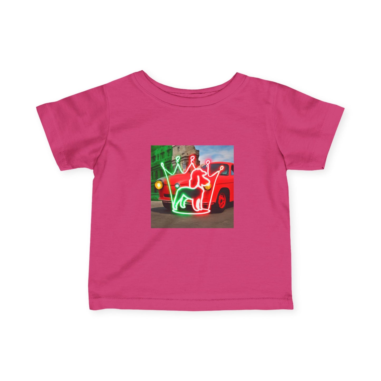 Infant Neon Light Tee, Cute Baby Shirt, Toddler Casual Wear, Holiday Outfit, Playful Gift Idea