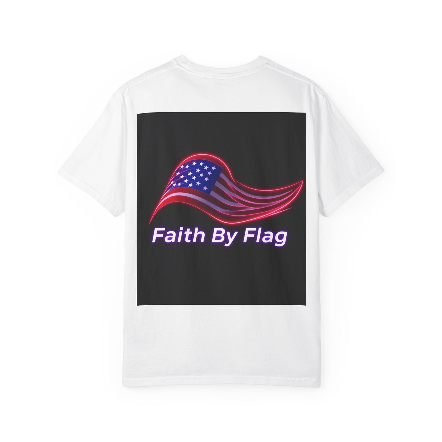 Patriotic T-Shirt with Eagle Graphic | Faith By Flag Tee, Unisex Apparel, Independence Day Shirt, Casual Wear, Gift for Veterans