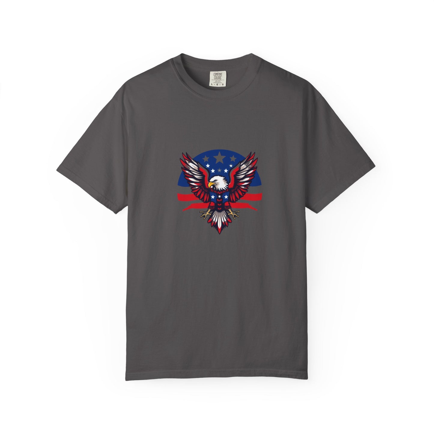 Patriotic T-Shirt with Eagle Graphic | Faith By Flag Tee, Unisex Apparel, Independence Day Shirt, Casual Wear, Gift for Veterans