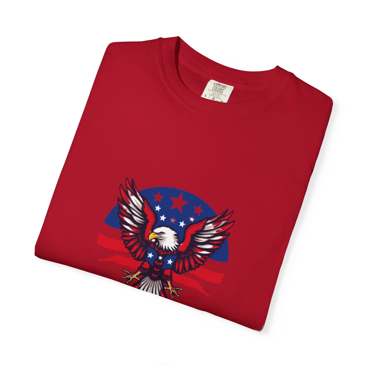 Patriotic T-Shirt with Eagle Graphic | Faith By Flag Tee, Unisex Apparel, Independence Day Shirt, Casual Wear, Gift for Veterans