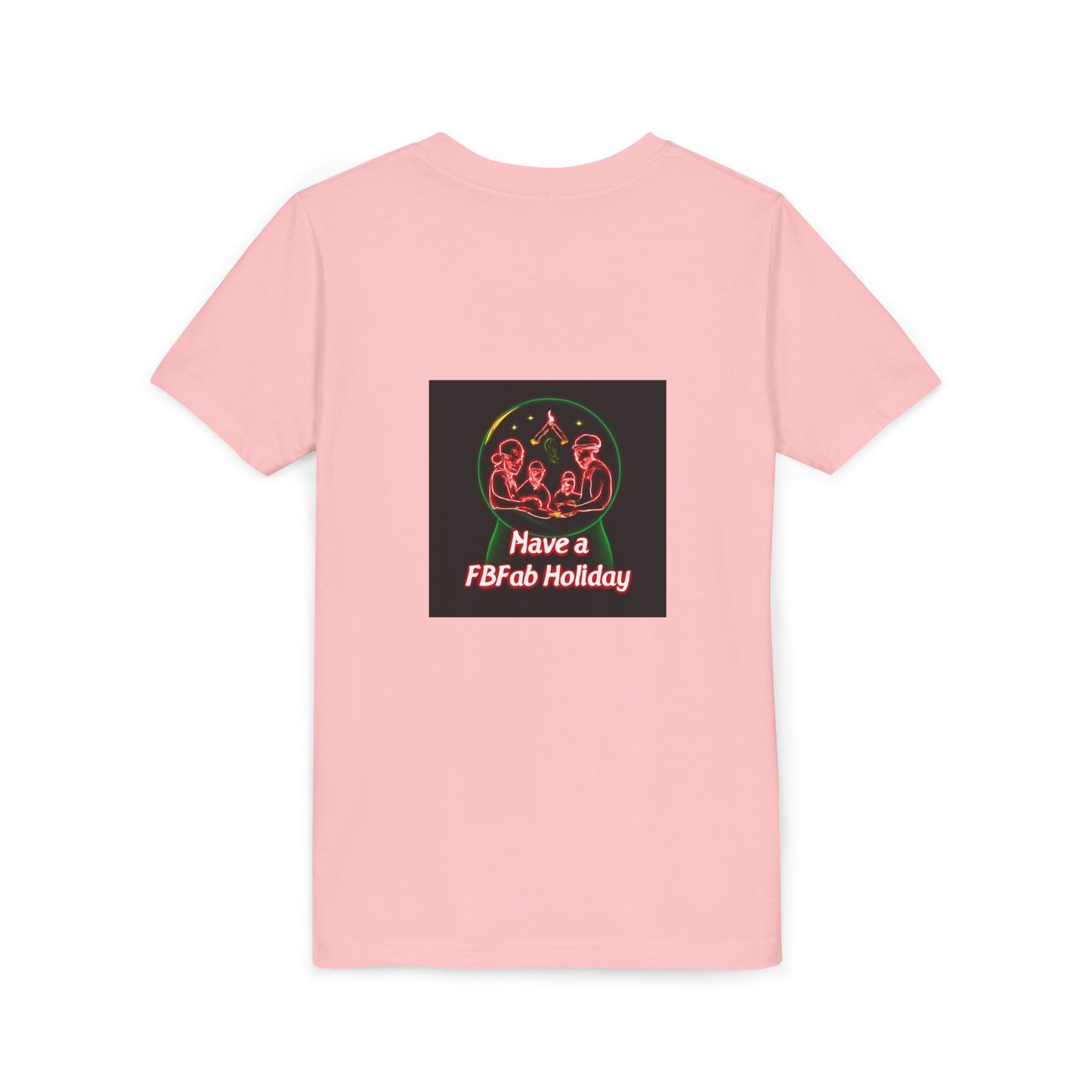 Youth Christmas Short Sleeve Tee, Holiday Tee, Xmas Gift for Kids, Fun Tee for Celebrations, Winter Festive Shirt