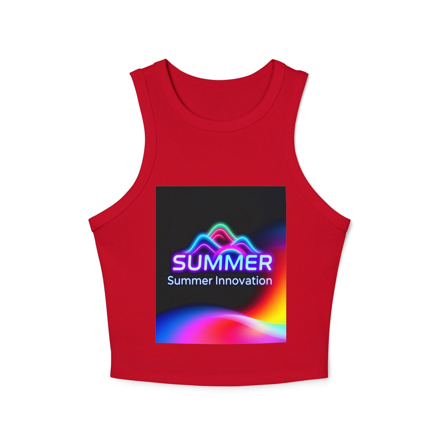 Stylish Summer Racer Tank Top, Trendy Crop Top, Fashionable Sleeveless Shirt, Summer Vibes, Women's Casual Wear, Gift for Her