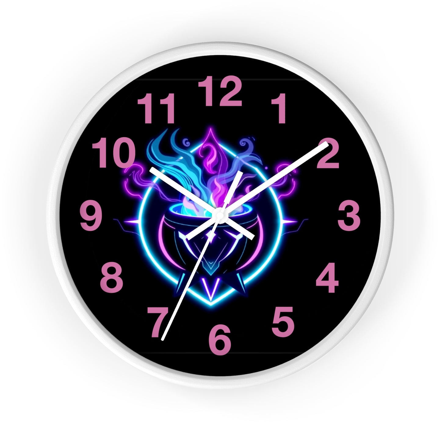 Mystical Flames Wall Clock - Unique Decorative Clock, Home Decor, Gift for Gamers, Fantasy Lovers, Modern Aesthetic