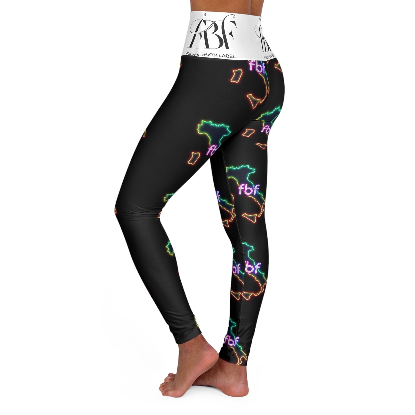 Neon High Waisted Yoga Leggings, Stylish Workout Leggings, Fitness Gear, Comfortable Activewear, Fashionable Yoga Pants, Sports Leggings