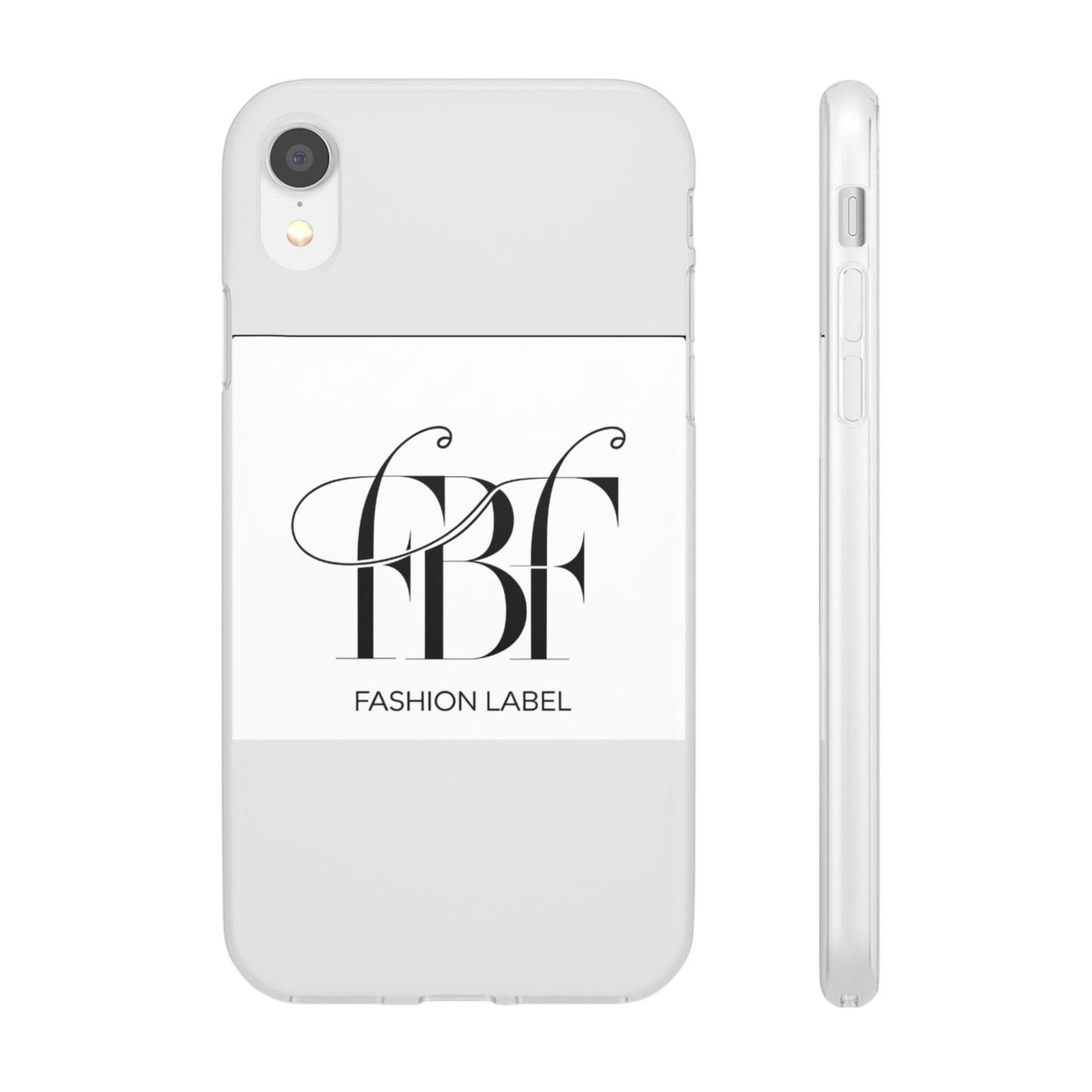 Chic Flexi Phone Case with Fashion Label Design