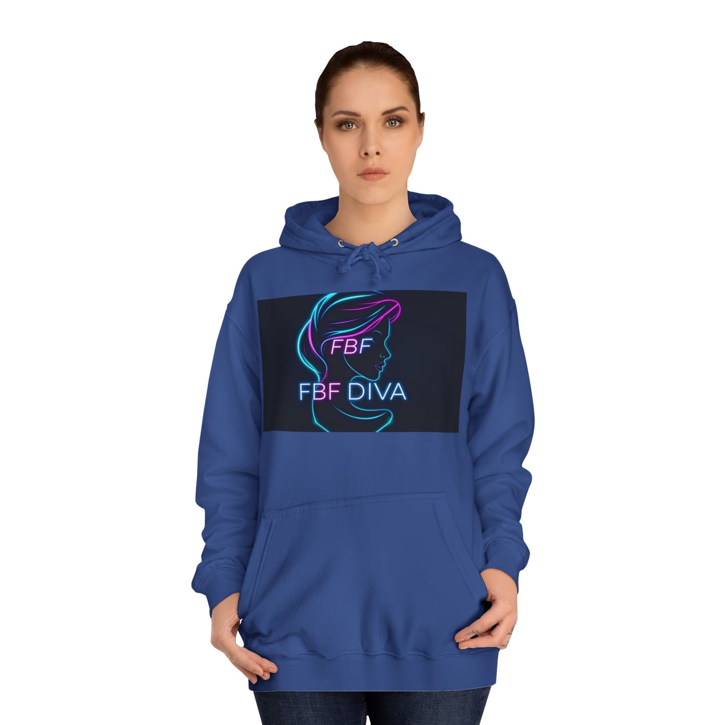 Neon FBF College Hoodie, Unisex Streetwear, Stylish Campus Apparel, Cozy Gift for Students, Trendy College Wear, FBF Diva Hoodie