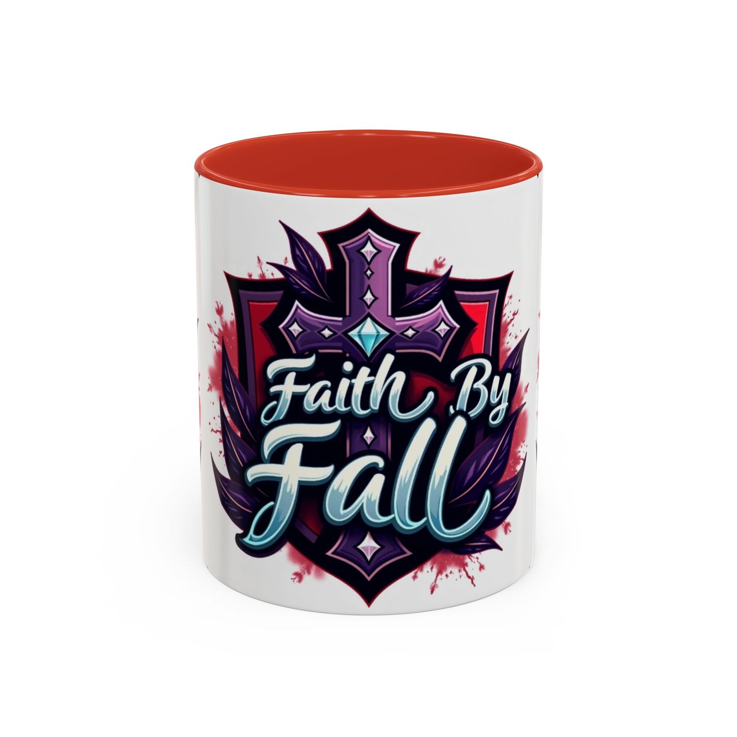 Faith By Fall Accent Coffee Mug, Inspirational Mug, Gift for Coffee Lovers, Autumn Decor, Fall Mugs, Personalized Drinkware