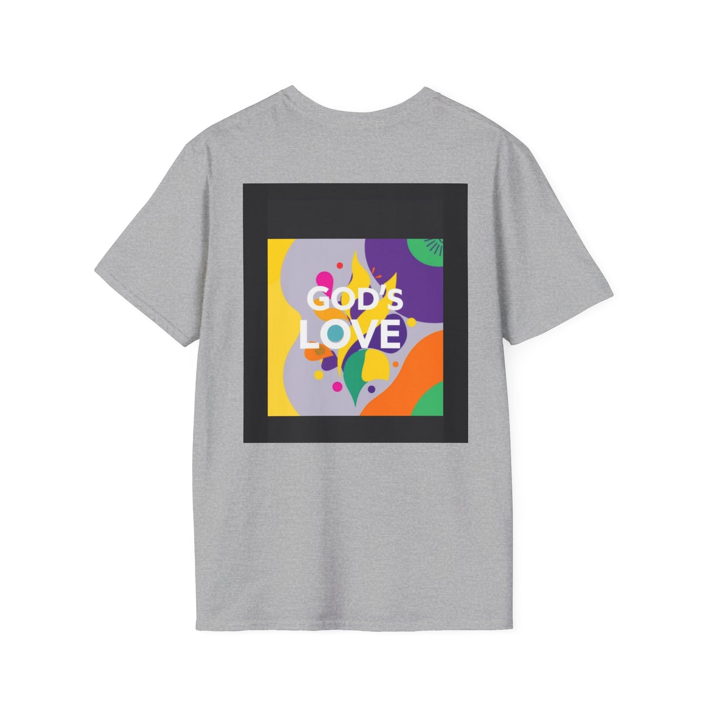 Unisex Softstyle T-Shirt with God's Love Design, Faith Shirt, Inspirational Tee, Christian Apparel, Gift for Believers, Everyday Wear