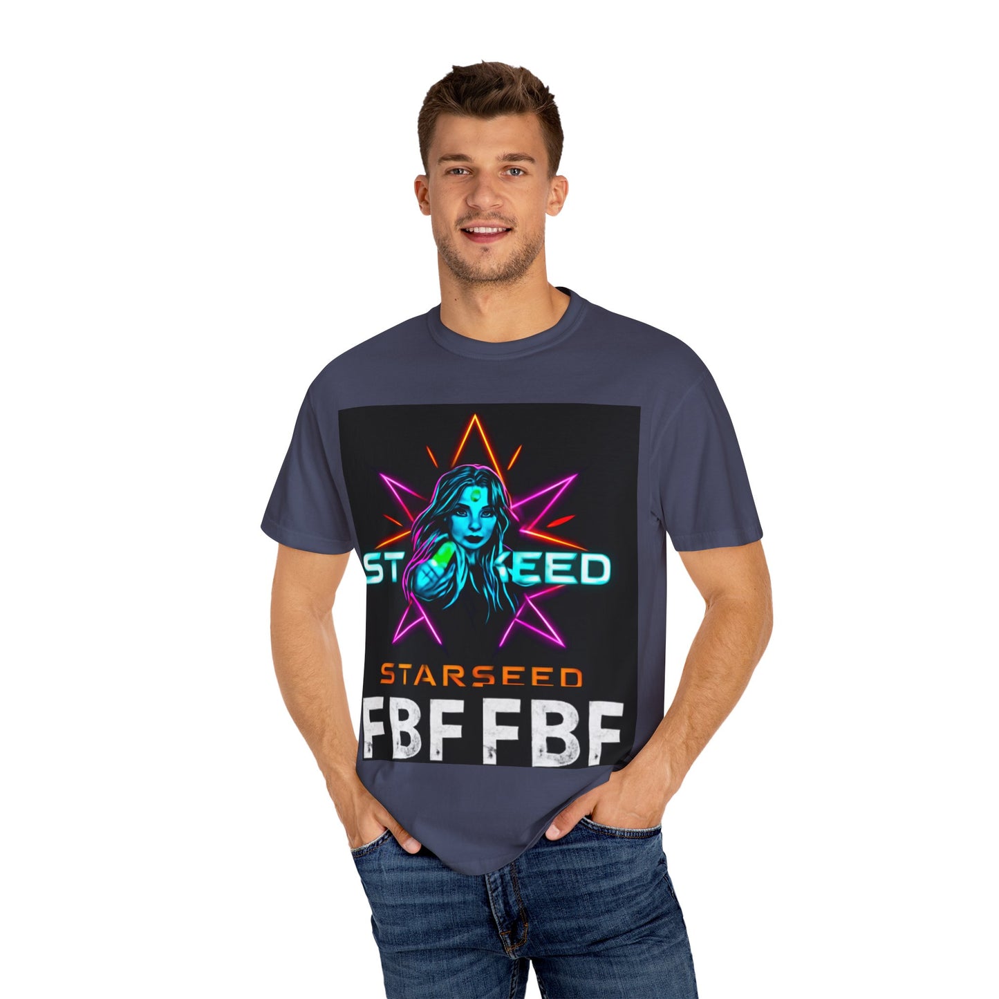 Neon Graphic T-Shirt - Starseed FBF Tee, Unisex Fashion, Cool Gift, Festival Wear, Retro Style, Casual Streetwear