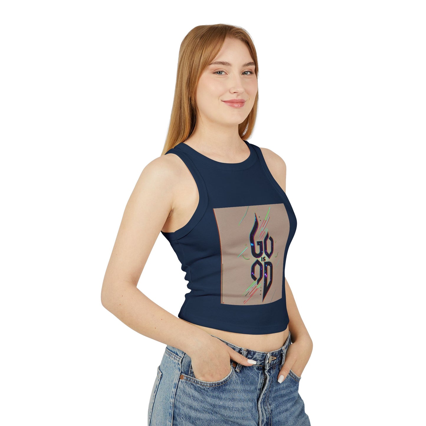 Inspirational Women's Micro Rib Racer Tank Top, Empowerment Tee, Motivational Workout Shirt, Stylish Athleisure Top, Gift for Her
