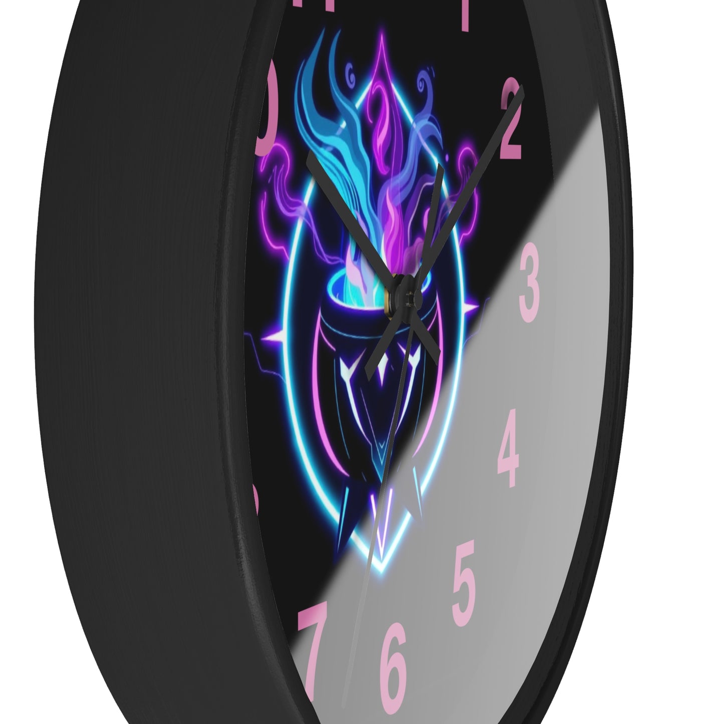 Mystical Flames Wall Clock - Unique Decorative Clock, Home Decor, Gift for Gamers, Fantasy Lovers, Modern Aesthetic