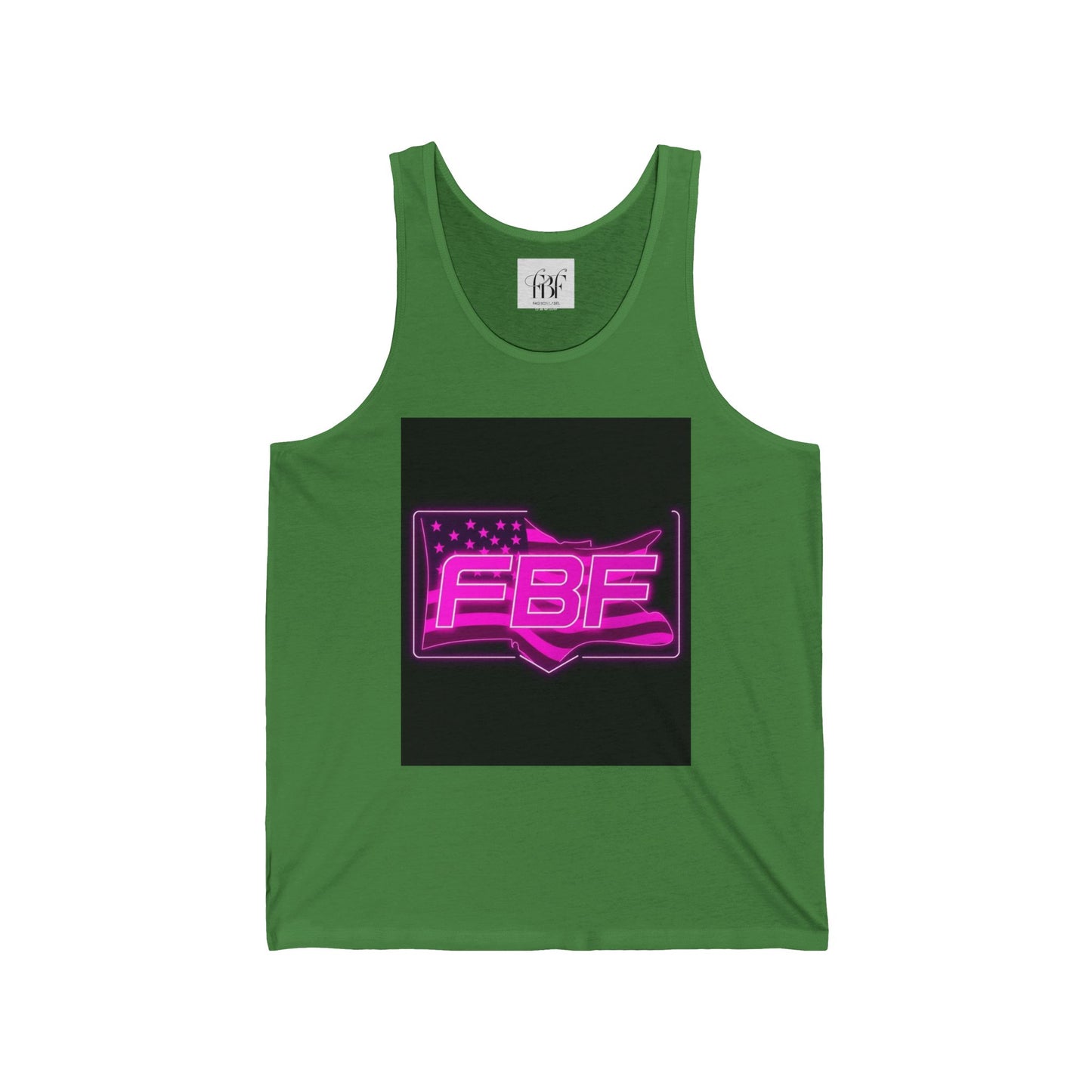 Neon Graphic Unisex Tank, Summer Fashion, Festival Wear, Gift for Her, Patriotic Apparel, Casual Style