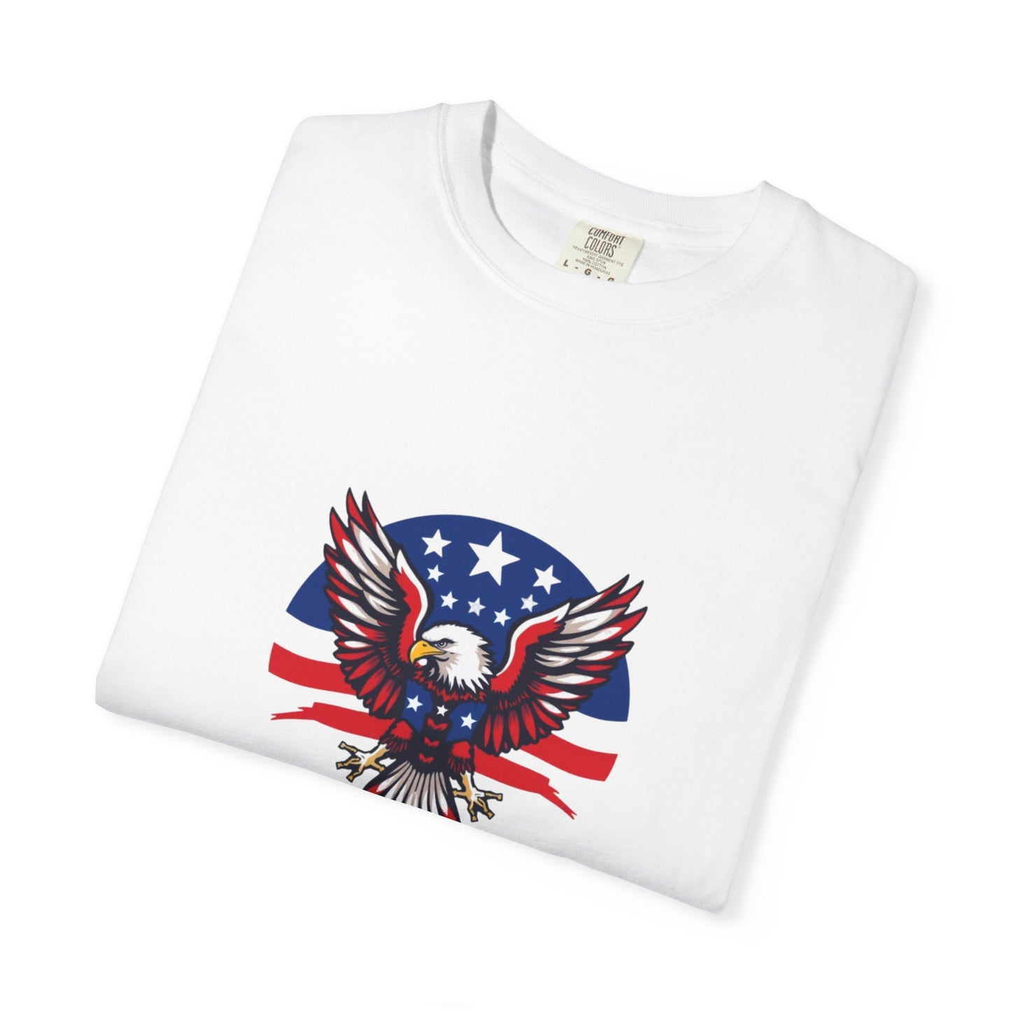 Patriotic T-Shirt with Eagle Graphic | Faith By Flag Tee, Unisex Apparel, Independence Day Shirt, Casual Wear, Gift for Veterans