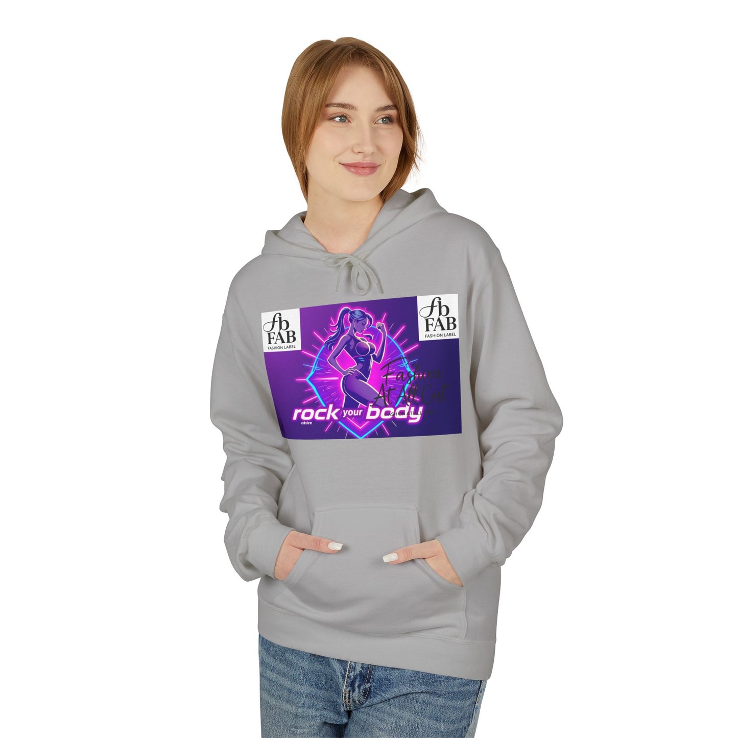 Rock Your Body Fleece Hoodie | Unisex Midweight Hoodie, Cozy Sweatshirt, Unique Gift for Fitness Lovers, Casual Wear, Music Inspired Apparel