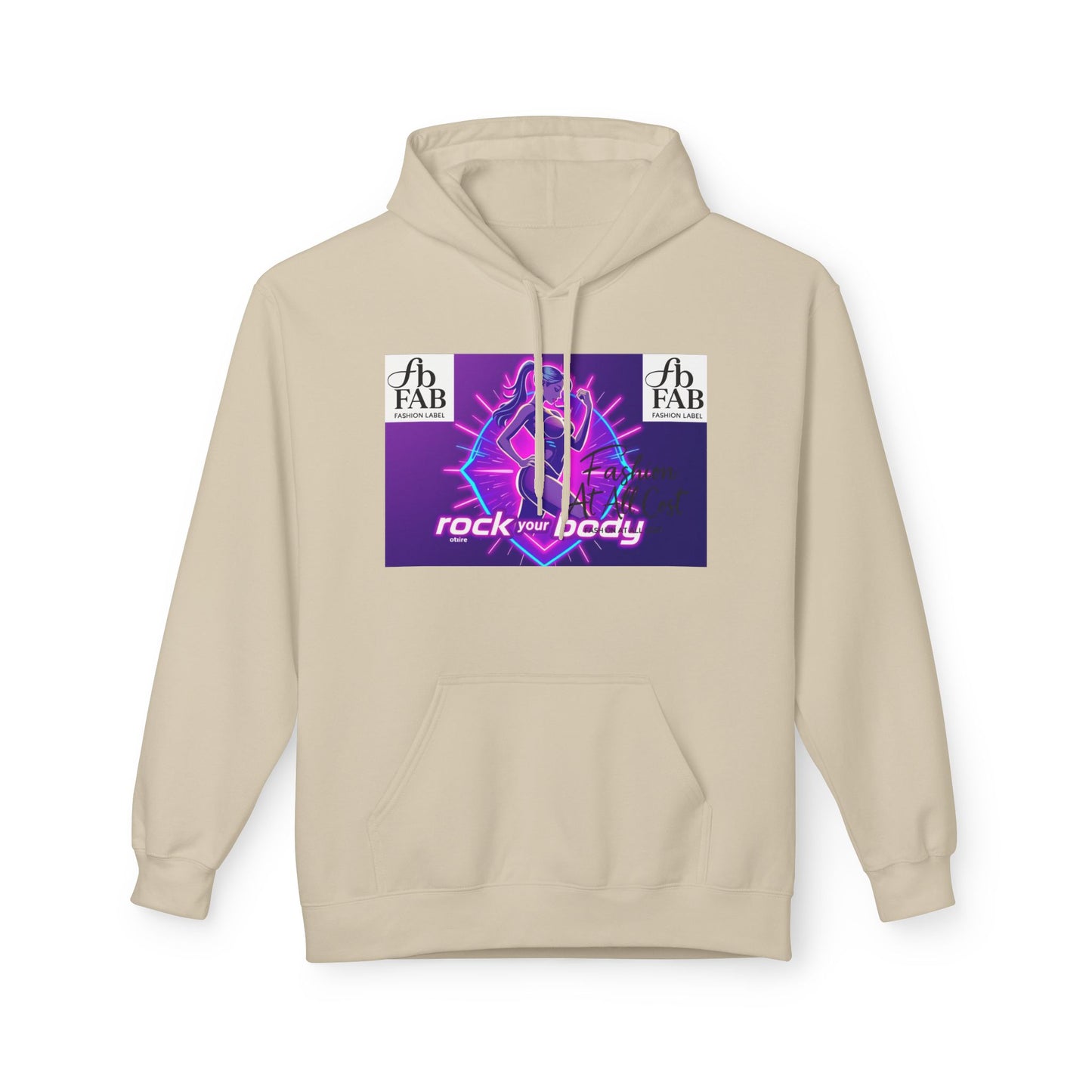 Rock Your Body Fleece Hoodie | Unisex Midweight Hoodie, Cozy Sweatshirt, Unique Gift for Fitness Lovers, Casual Wear, Music Inspired Apparel