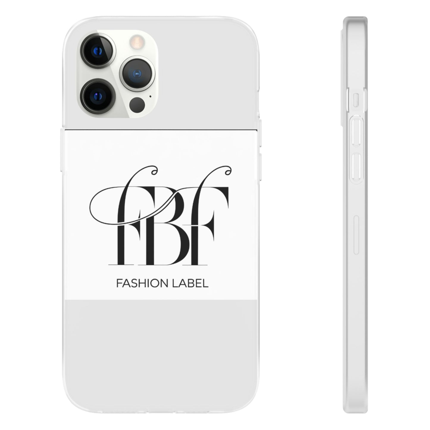 Chic Flexi Phone Case with Fashion Label Design