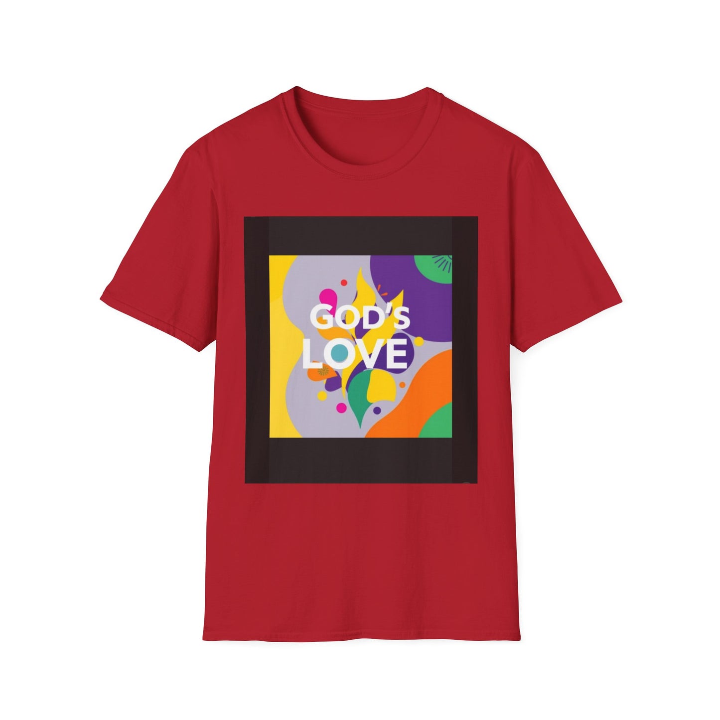 Unisex Softstyle T-Shirt with God's Love Design, Faith Shirt, Inspirational Tee, Christian Apparel, Gift for Believers, Everyday Wear