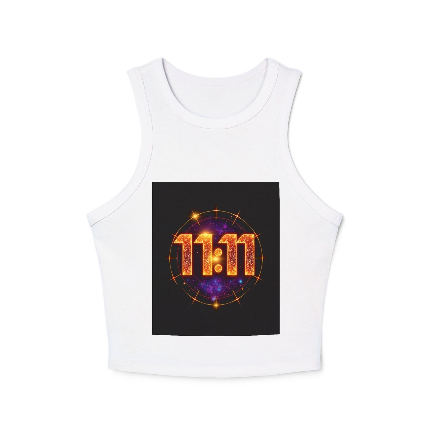 11:11 Women's Micro Rib Racer Tank Top | Motivational Gift, Yoga Wear, Summer Fashion, Spiritual Reminder, Casual Trend