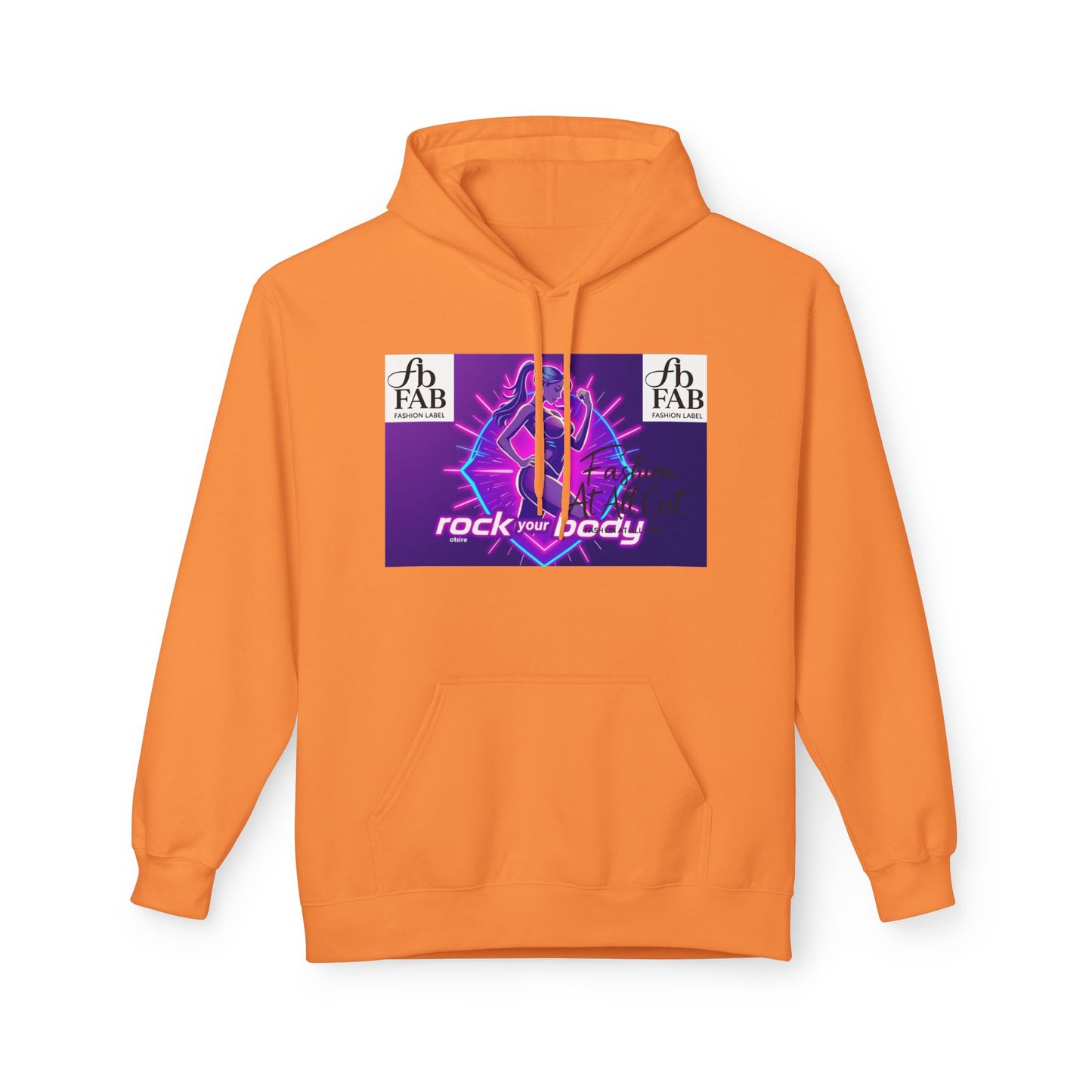 Rock Your Body Fleece Hoodie | Unisex Midweight Hoodie, Cozy Sweatshirt, Unique Gift for Fitness Lovers, Casual Wear, Music Inspired Apparel