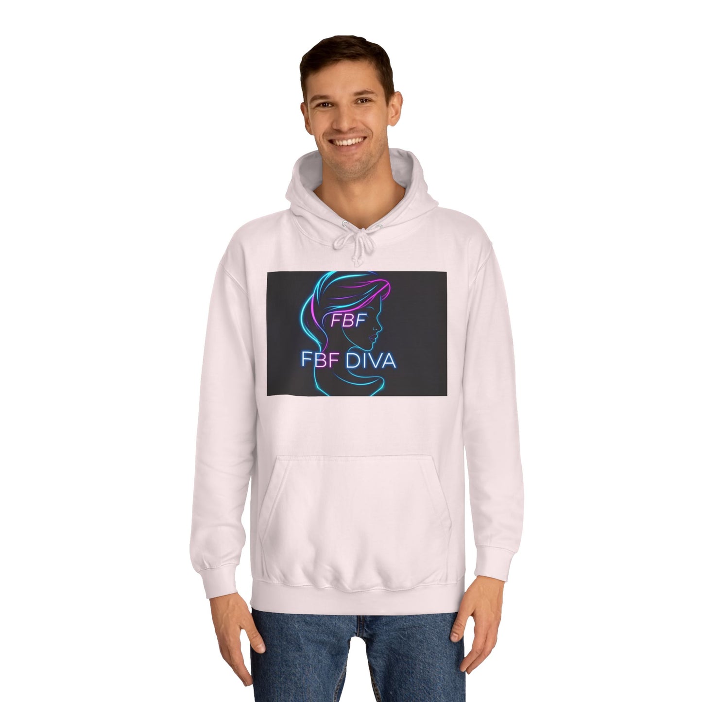Neon FBF College Hoodie, Unisex Streetwear, Stylish Campus Apparel, Cozy Gift for Students, Trendy College Wear, FBF Diva Hoodie