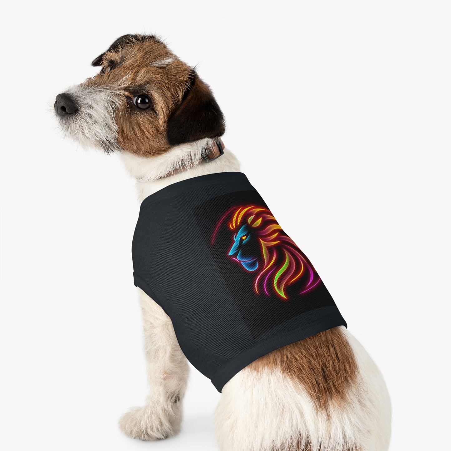 Radiant Lion Design Pet Tank Top, Colorful Dog Apparel, Summer Pet Wear, Cute Pet Gift, Stylish Animal Tank Top