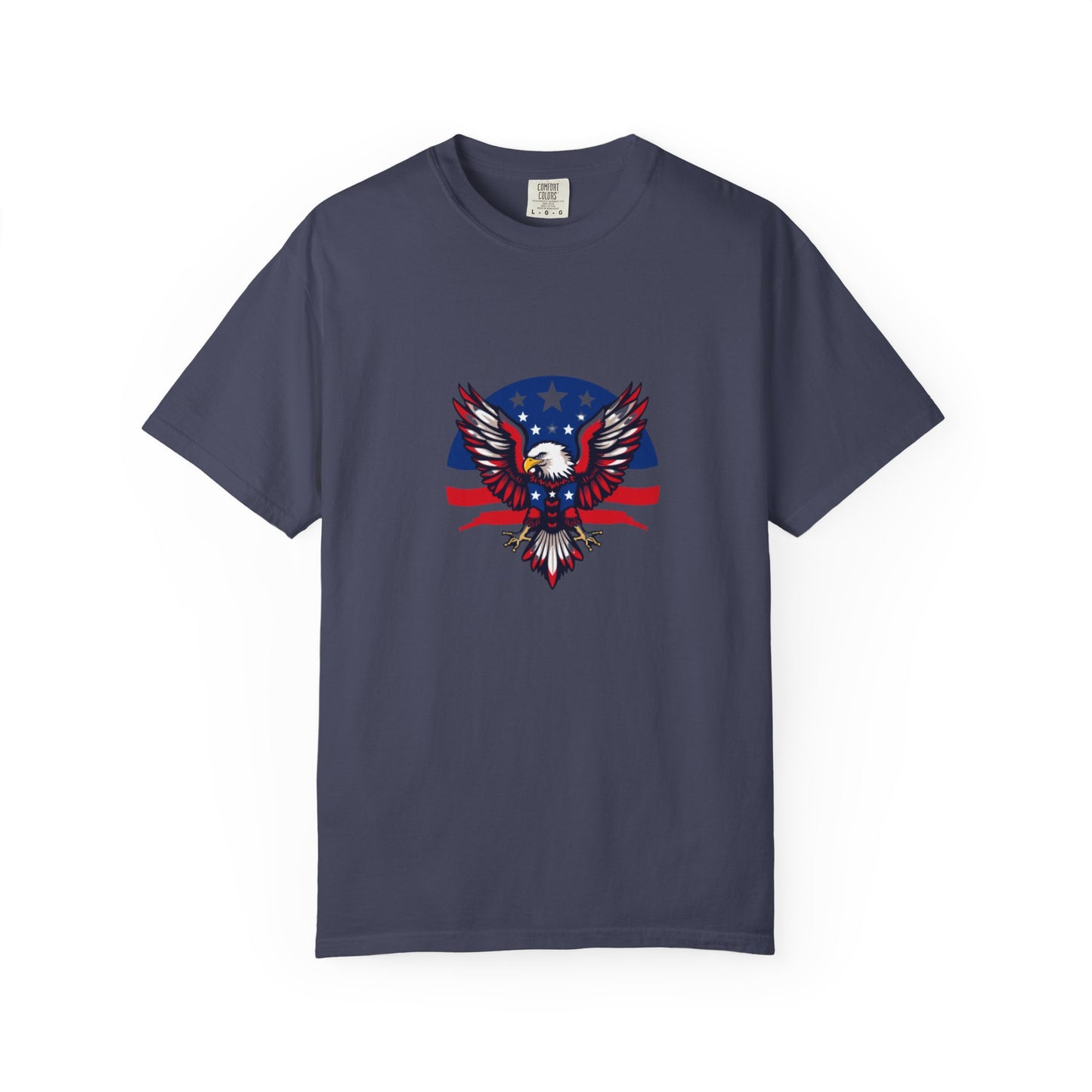 Patriotic T-Shirt with Eagle Graphic | Faith By Flag Tee, Unisex Apparel, Independence Day Shirt, Casual Wear, Gift for Veterans