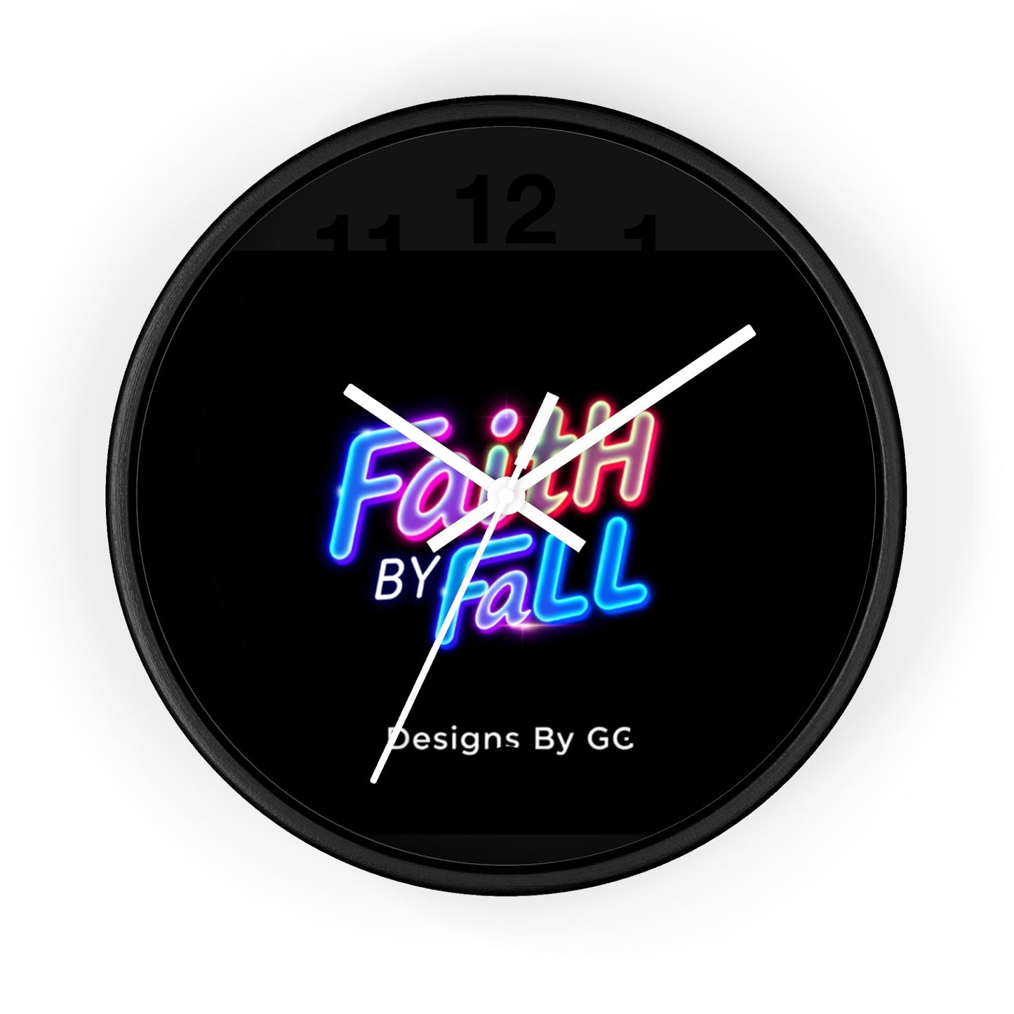 Neon Faith Wall Clock - Inspirational Home Decor | Designs by GG