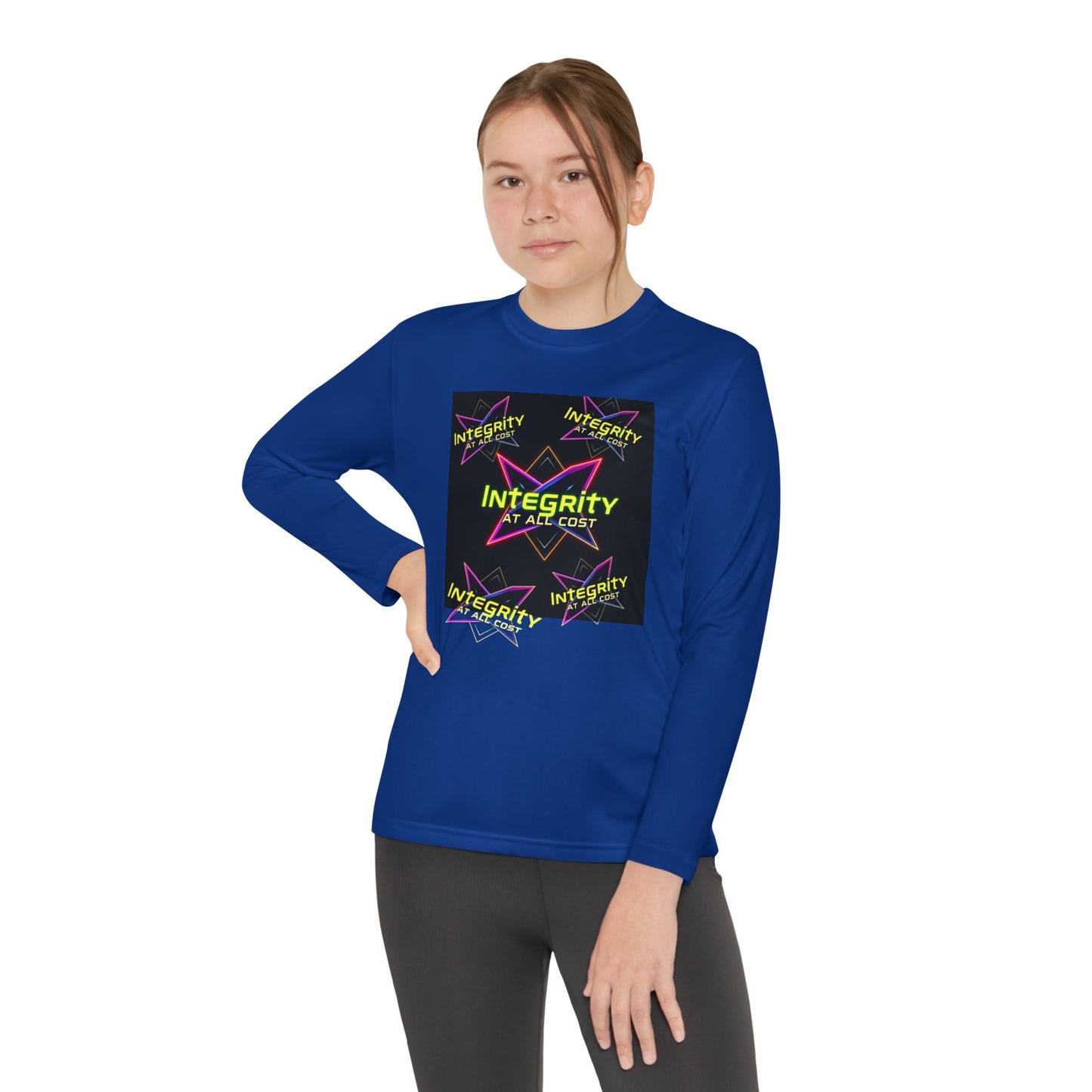 Integrity Youth Long Sleeve Tee, Cool Graphic Shirt, Motivational Apparel, Perfect for Sports, Birthday Gift