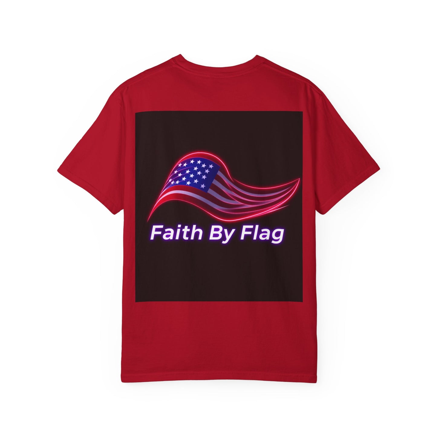 Patriotic T-Shirt with Eagle Graphic | Faith By Flag Tee, Unisex Apparel, Independence Day Shirt, Casual Wear, Gift for Veterans