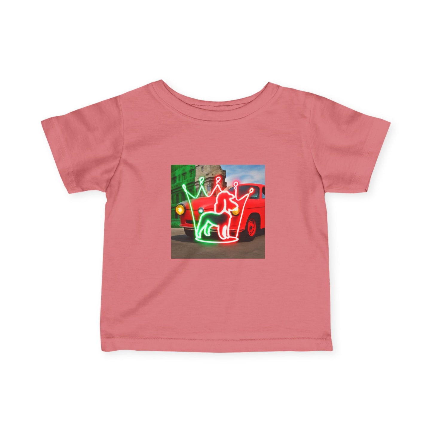 Infant Neon Light Tee, Cute Baby Shirt, Toddler Casual Wear, Holiday Outfit, Playful Gift Idea