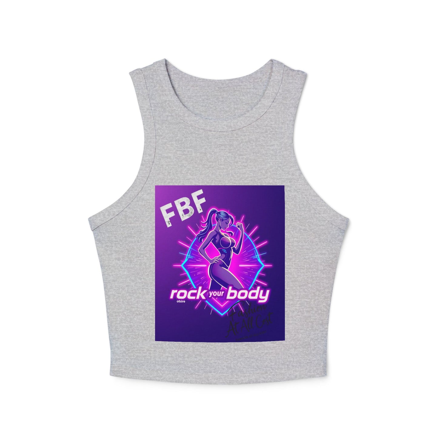 Rock Your Body Women's Racer Tank Top, Fitness Top, Workout Wear, Summer Top, Trendy Tank