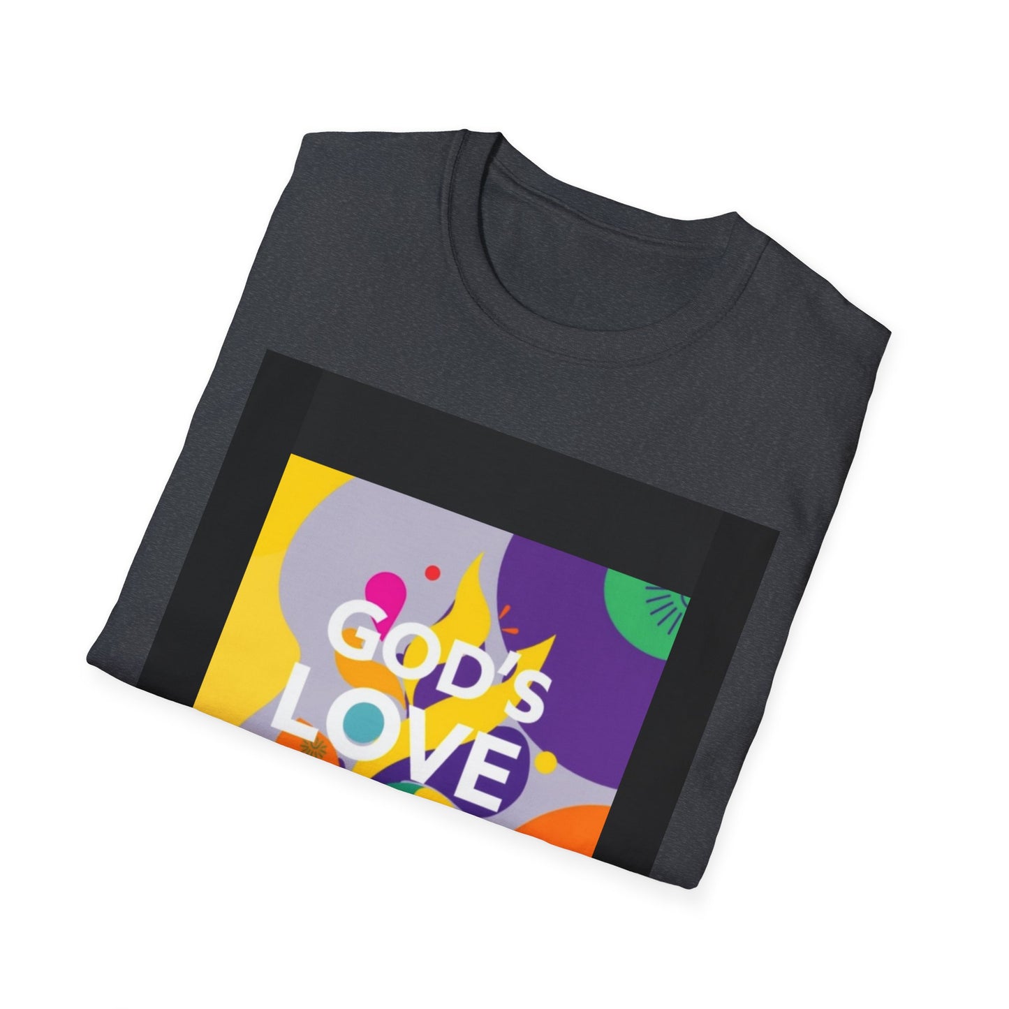 Unisex Softstyle T-Shirt with God's Love Design, Faith Shirt, Inspirational Tee, Christian Apparel, Gift for Believers, Everyday Wear