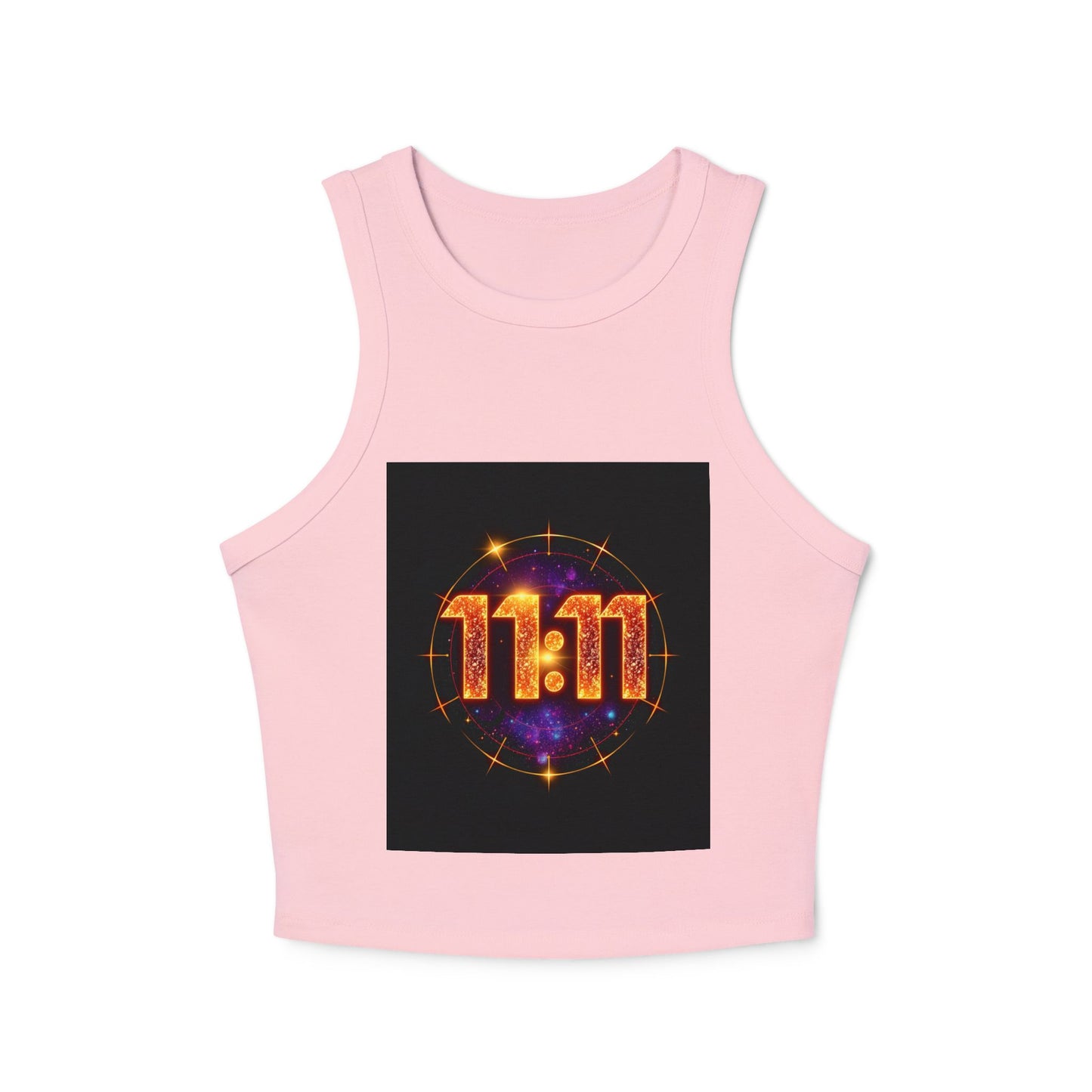 11:11 Women's Micro Rib Racer Tank Top | Motivational Gift, Yoga Wear, Summer Fashion, Spiritual Reminder, Casual Trend