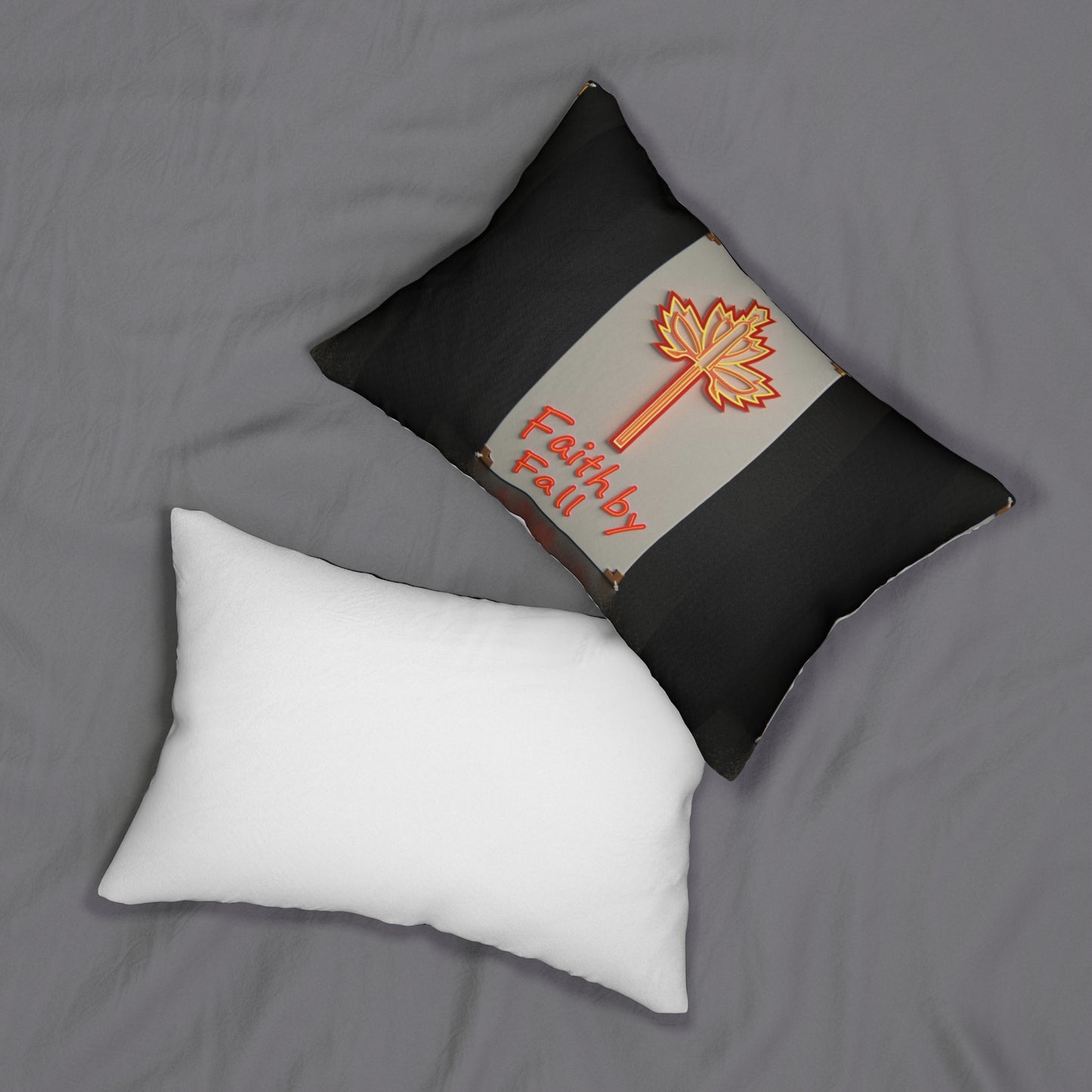 Autumn Faith Lumbar Pillow, Cozy Fall Decor, Home Accent, Thanksgiving Gift, Relaxation Cushion, Seasonal Throw Pillow